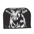 thumbnail image 2 of Haiem Floral Cow Silhouette Print Toaster Covers 2 Slice Wide Slot,Bread Dust Cover & Fingerprint Protection,Bread Machine Cover,Appliance Covers, 2 of 7