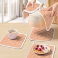 thumbnail image 5 of Peach Fuzz Pot Holders for Kitchen Heatproof Potholder, 3 Pack Modern Pure Peach Fuzz Hot Pads Multipurpose Oven Pads Cloth Potholders Trivet for Cooking Baking, 5 of 8