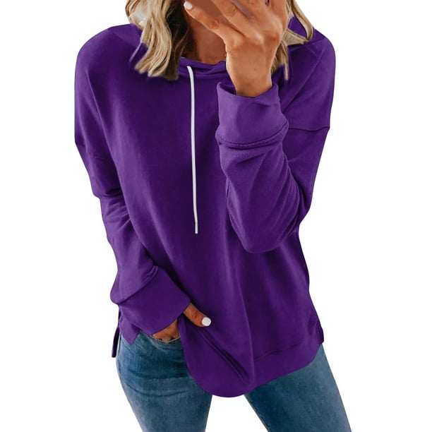 Vintage Crewneck Hoodie,Fashion Casual Solid Long Sleeve