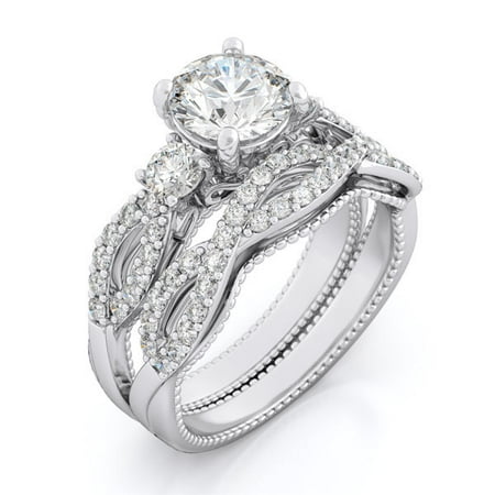 925 Sterling Silver Wedding Engagement Ring For Women IcePosh 5 6 7 8 (Best Fake Diamond Engagement Rings)