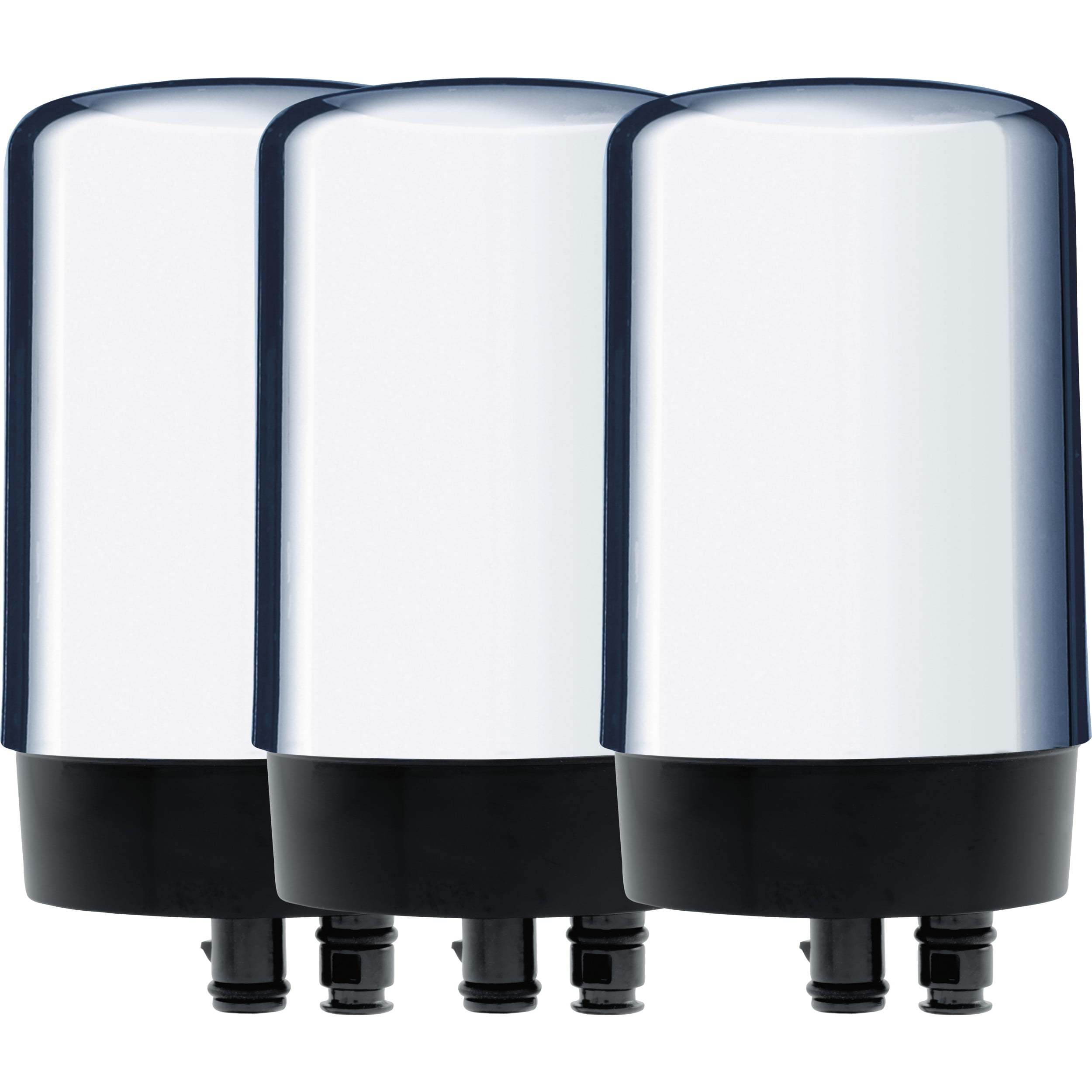 Brita Chrome Tap Water Faucet Replacement Filter, 3 Pack
