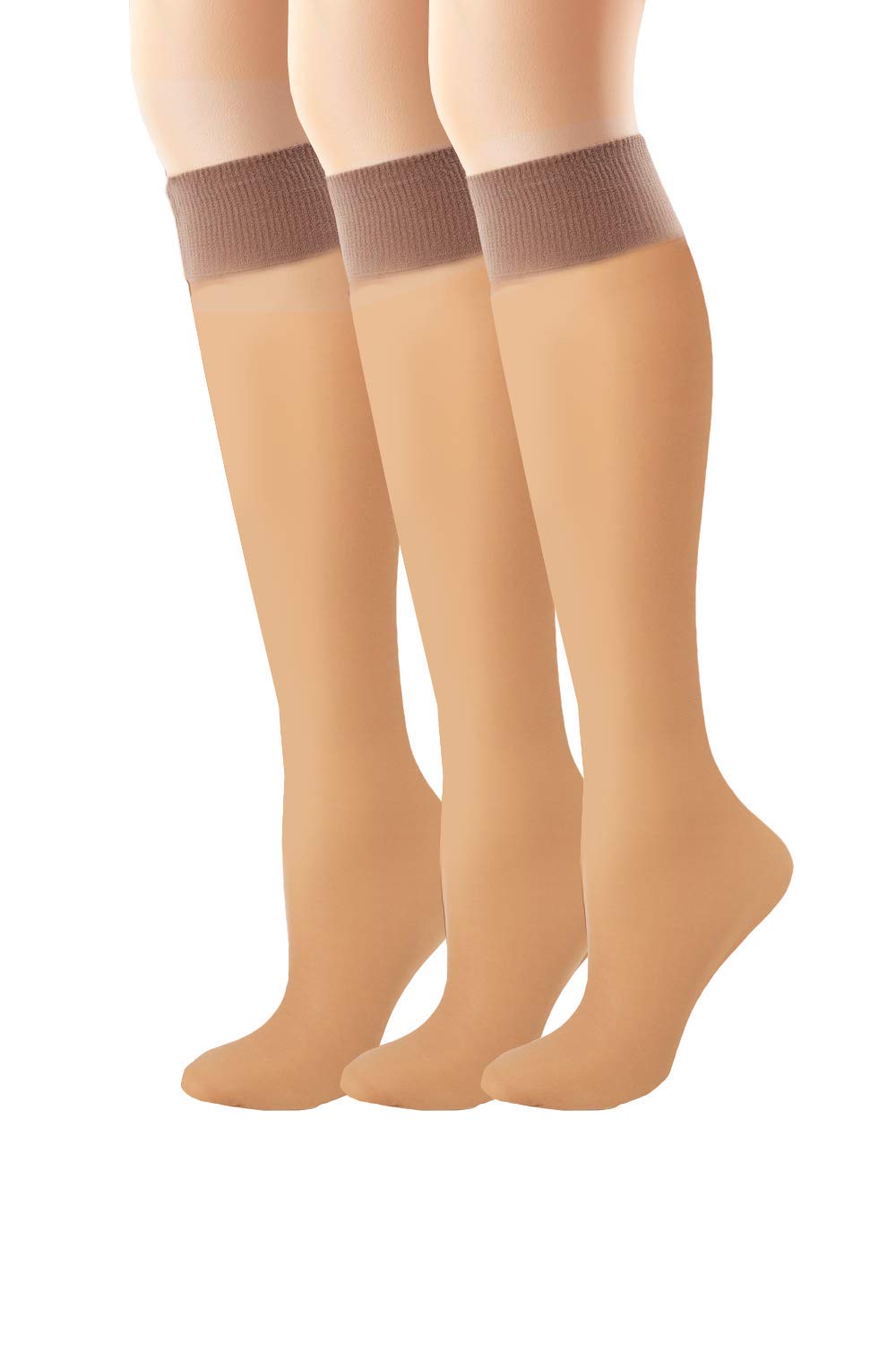 Hanes womens Alive Full Support Sheer Knee Highs 2Pack0A446Little
