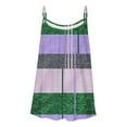 thumbnail image 5 of Lenpel Women's Tank Tops Summer Spaghetti Strap Scoop Neck Pleated Color Block Sleeveless T-Shirts Casual Loose Cami Shirts, 5 of 5