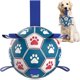 thumbnail image 1 of Pelota de fútbol de juguetes para perros con lengüetas de agarre. Juguetes interactivos para perros para tira y afloja, 1 of 5