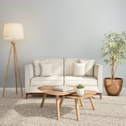 Lavish Home Tripod Floor Lamp – LED Standing Light with Oak Wood Base