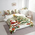 thumbnail image 3 of jejeloiu Chic Christmas Tree 7pcs Bedding Comforter Set,Kawaii Santa Claus Queen Bedding Sets,Kida Xmas Gifts Queen Sheet Sets For Boys Kids,Ultra Soft Home Decor Reversible, 3 of 8