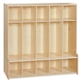 thumbnail image 3 of Contender 5-Section Coat Locker with Bench & Cubby Storage for Kids, Backpack Organizer with Cubbies Storage for Daycare, Preschool, Kindergarten, 3 of 7