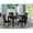 Black, variant on East West Furniture Weston 5-piece Wood Dining Set with Rectangle Table in Black