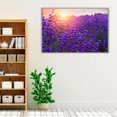 thumbnail image 3 of Sunset Over Lavender Field - Wrapped Canvas Print Wall Art | 36" W x 24" H, 3 of 4