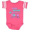 thumbnail image 3 of Inktastic Yeah I'd Rather Be with My Yaya in Pink Blue and Purple Boys or Girls Baby Bodysuit, 3 of 5