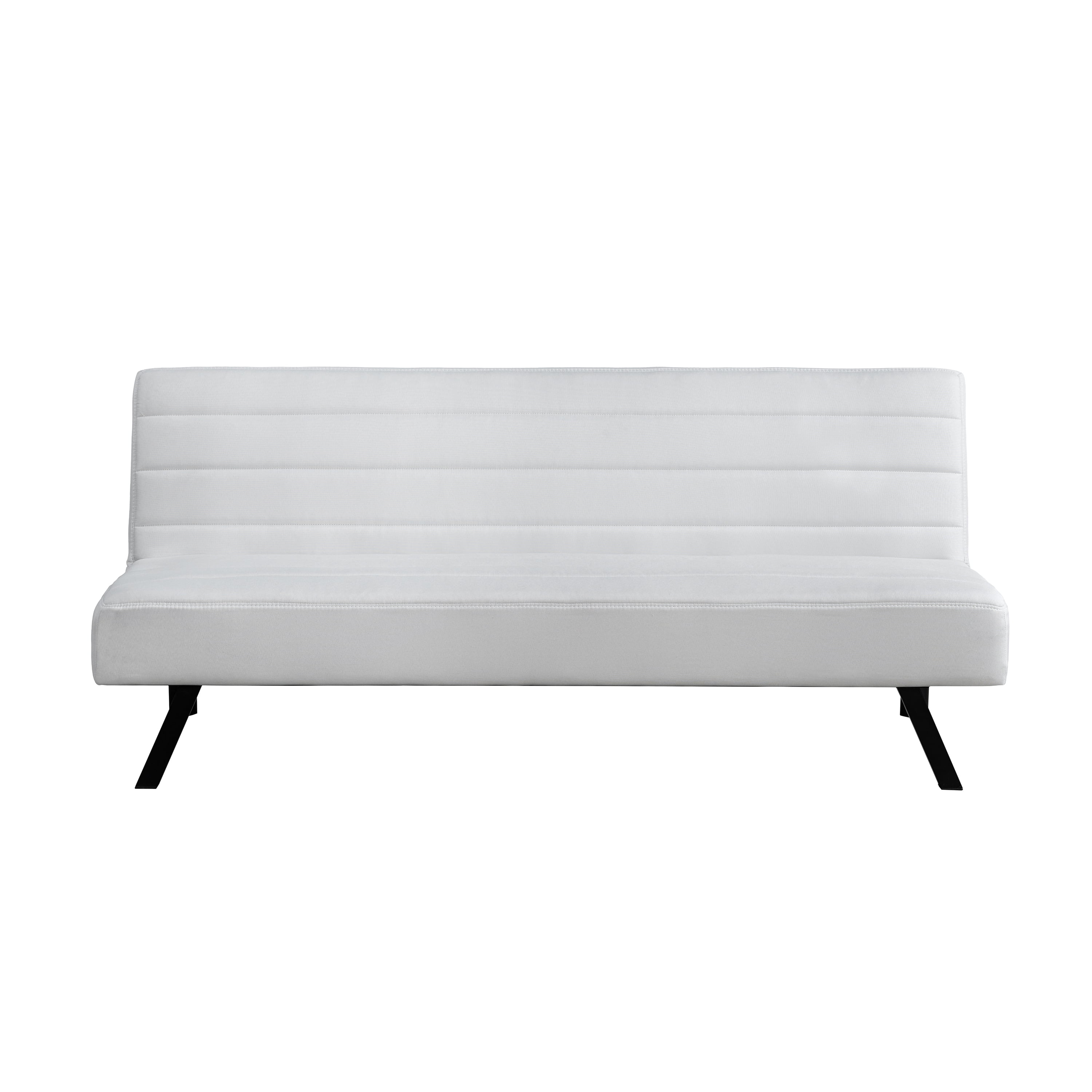 Serta Danbury Modern Twin Futon, Ivory Woven Fabric