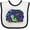 White and Black, variant on Inktastic I Love Space Cute Dinos and Planets Boys or Girls Baby Bib