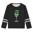 thumbnail image 5 of Blusas y camisas de manga larga con cuello redondo, moda del Día de San Patricio, blusa informal con estampado bonito de manga larga para niños y niñas., 5 of 5