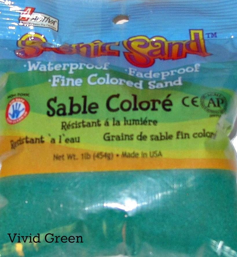 ACTÍVA 1 lb. Bag of Vivid Green Colored Sand Scenic Sand