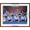 thumbnail image 5 of Art.com Crew Portrait of the Challenger Astronauts, Jan 28, 1986 Photo, Brown Frame Wall Art, 29" x 23", 5 of 5