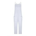 thumbnail image 2 of Jumpsuit for Women ,Ladies Dungarees Loose Casual Summer Rompers Sleeveless Wide Leg Overalls Women Jumpsuits & Playsuits with Pockets Plus Size 22, 2 of 4
