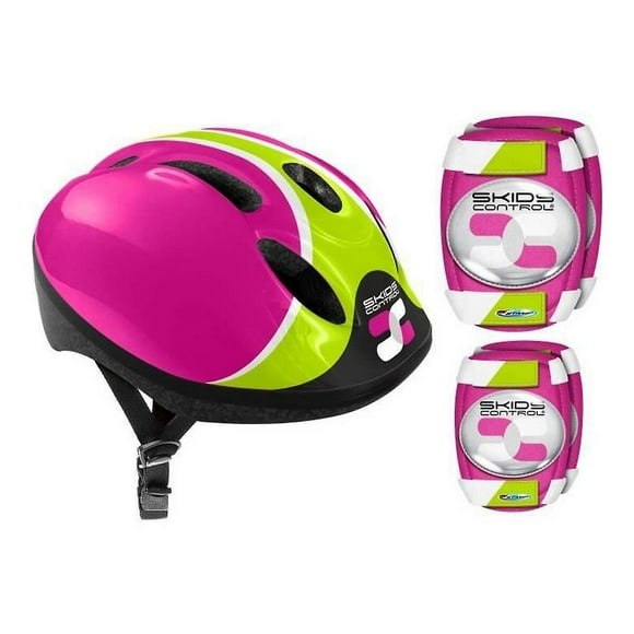 Kask ve dizlik seti Pembe Kask Dizlikler Dirseklikler_Mukemmel Hediye