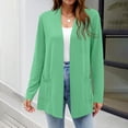 thumbnail image 4 of Nestiefly Lightweight Cardigan for Women 2026 Long Sleeve Open Front Casual Cardigans with Pockets Green XL, 4 of 5