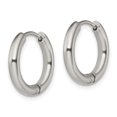 thumbnail image 3 of Primal Steel Stainless Steel 3mm Hinged Hoop Earrings, 3 of 7