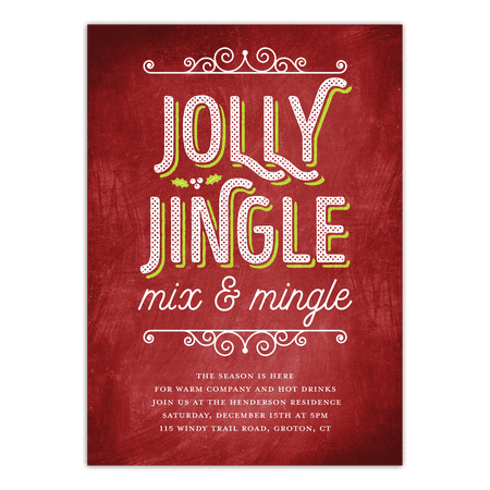 Personalized Holiday Invitation - Jolly Jingle