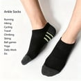 thumbnail image 3 of 5 Pairs Ankle Compression Socks for Men & Women, Low Cut Sport Socks for Running, Athletic, Cycling, Black, 3 of 6
