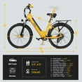 thumbnail image 4 of Qlife Electric Bike for Adults,28MPH,1200W Peak Motor 26" Ebike,7-Speed Upgrade 2.0 ElectricBicycle with Front Suspension,(Yellow), 4 of 6
