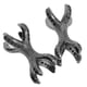 thumbnail image 4 of 2 piezas de micropedrería en forma de garra de águila, conectores para pulsera, color negro Negro metálico, 4 of 9