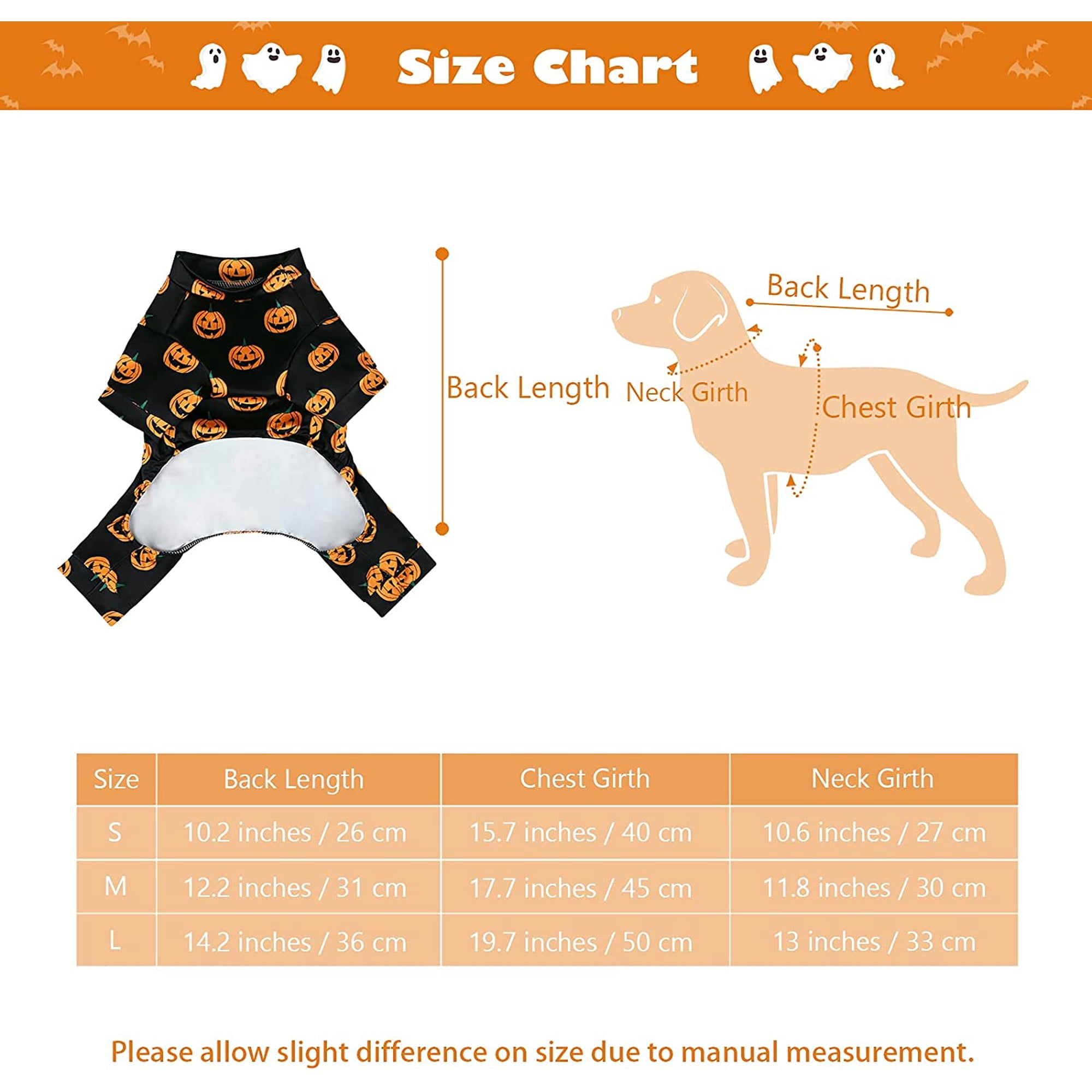 Ffiy Ffiy Halloween Pet Pajamas For Dogs Pumpkin Dog Jumpsuit Pet Costumes Apparel Black Doggie Onesie Soft And Breathable Small Walmart Canada