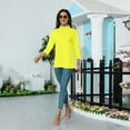 thumbnail image 6 of Garbnen Mock Neck Top for Women Fitted Women 3/4 Sleeve Tops Dressy Spring Summer Three Quarter Length Sleeve Womens Tunic Tops, 6 of 7