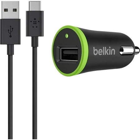 Belkin Universal Car USB Charger 10 Watt 2.1 Amp Cable Black