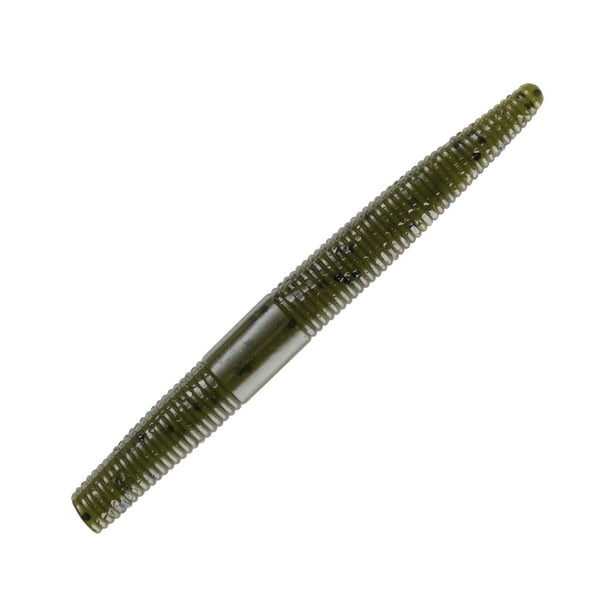 YUM Dinger Soft Plastic Worm 3" Green Pumpkin 10 Count