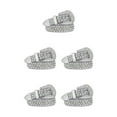 thumbnail image 3 of Decodeary Wide Application Rhinestone Belt Western Belt For Parties Bars And Concerts Modify Waist Line Silver 115cm 5Set, 3 of 6
