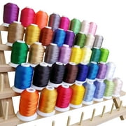 Embroidery Thread - 40 Variety Polyester Spools, Beautiful Colors Perfectly Match Brother/Singer Machines, 550 Yard/ Spool,   2 Free Bonus