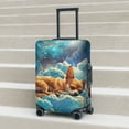 thumbnail image 6 of Fuzoiu Artistic Starry Sky Cloud Dog Print Suitcase Cover,Washable Luggage Covers for Suitcase,Elastic Luggage Protector Cover,Scratch Resistant Travel Suitcase Covers-Medium, 6 of 7