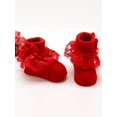 thumbnail image 3 of Babula Infant Baby Girl Ruffle Lace Anti Slip Frilly Princess Socks 0-1Y, 3 of 6