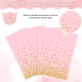thumbnail image 4 of LAICAIW 4 Pack Pink and Gold Plastic Tablecloth for Parties, Pink Disposable Table Cloth for Rectangle Tables, Gold Stamping Dot Confetti Light Pink Tablecloth for Birthday Wedding Baby Shower Party, 4 of 7