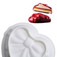 thumbnail image 3 of Bewildely Corazón Bowknot molde de pastel de silicona Cupcakes postre molde cocina DIY bandeja para hornear moldes para hornear para suministros de Herramientas y accesorios para hornear Bewildely HA066317-00, 3 of 6