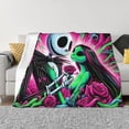 thumbnail image 1 of Goofa The Nightmare Before Christmas Pattern Fleece Throw Blanket for Couch, Soft Checkered Flannel Blanket for Sofa, Warm Cozy Decorative Blanket Fall Decor Gift-40"x30", 1 of 6