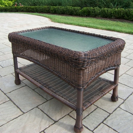 Oakland Living All Weather Wicker Coffee Table