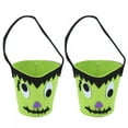 thumbnail image 3 of Nikou 2pcs Halloween Sweet Candy Bags Trick or Treat Candy Bags Impresión Exquisita Gran Regalo para la Fiesta de Halloween(Verde), 3 of 8