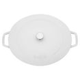 thumbnail image 5 of Staub Cast Iron 6.25-qt Shallow Oval Dutch Oven - White, 5 of 7