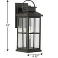 thumbnail image 3 of P560266-103-Progress Lighting-Williamston - 1 Light Outdoor Large Wall Lantern-Antique Pewter Finish, 3 of 3