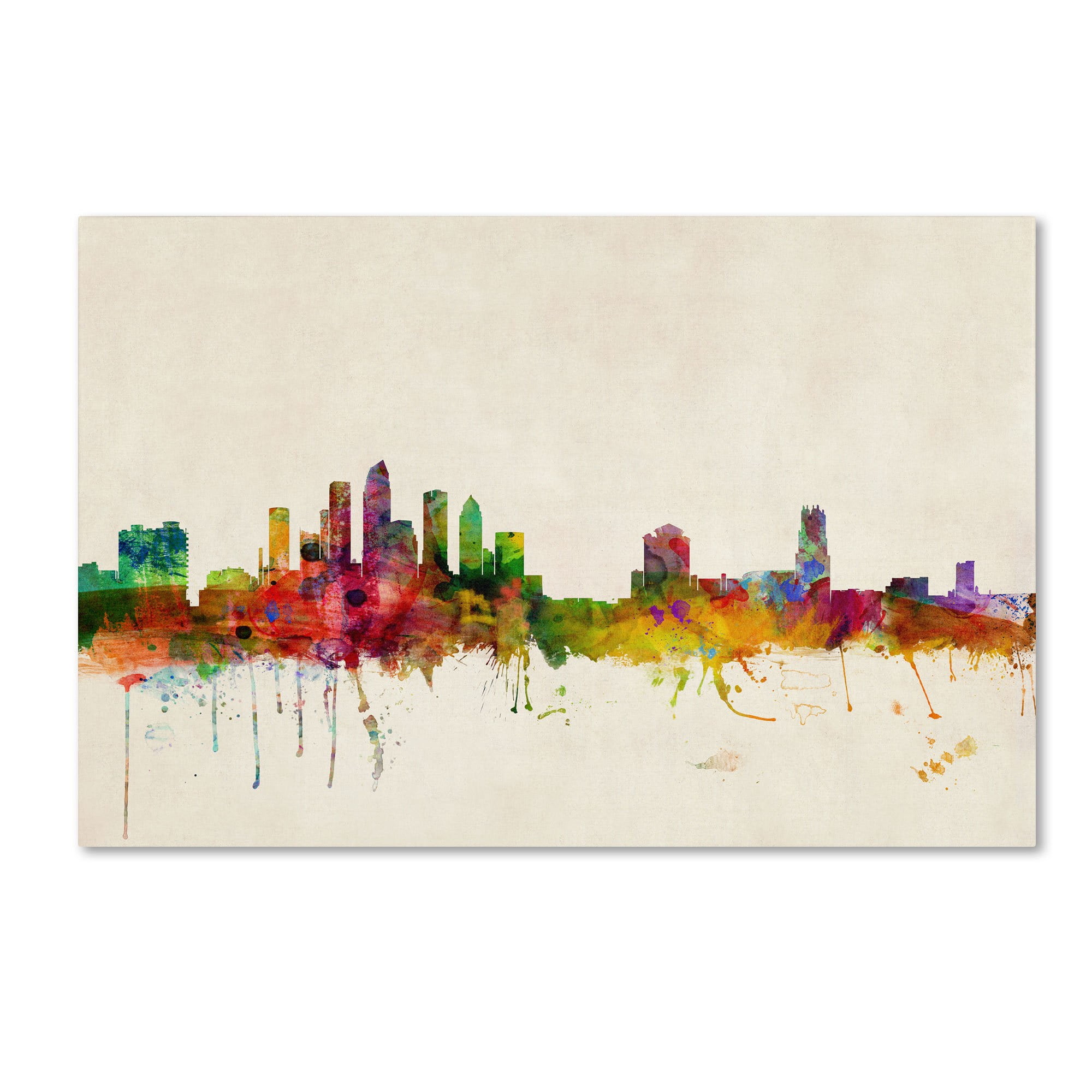 Trademark Fine Art "Tampa, Florida" Canvas Art by Michael Tompsett