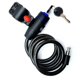 thumbnail image 1 of Candado para bicicleta con cable y llave para puerta de bicicleta, motocicleta, cochecito (negro), 1 of 5