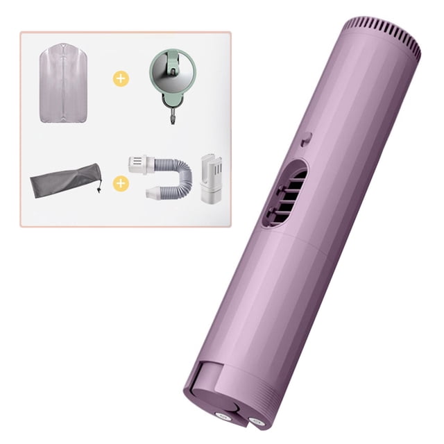 Graflsoa Compact 400W Portable Dryer with Shoe Drying Kit, Fast Drying & Disinfection, Timer, Mini Warmer for Travel, Dorms, Purple, EU Adapter Needed