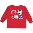 thumbnail image 3 of Inktastic Go, USA- Soccer, Football Boys or Girls Long Sleeve Toddler T-Shirt, 3 of 5