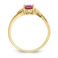 thumbnail image 2 of 10k Yellow Gold Pink Tourmaline Birthstone Ring October Gemstone, 2 of 9