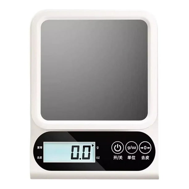 Pisexur Batería de cocina Báscula electrónica de cocina precisa para repostería casera, báscula de gramos, báscula para alimentos pequeños y pesados, báscula de gramo para la cocina del hogar