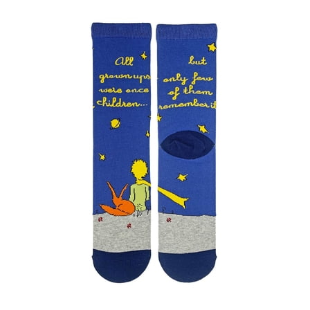 Men’s The Little Prince Novelty Crew Socks, Crazy Funny Cotton Dress Socks Gift - The Tamed Fox