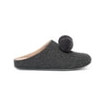 thumbnail image 4 of Fitflop Womens Chrissie Pom Pom Polyester Slip On Slide Slippers, 4 of 5
